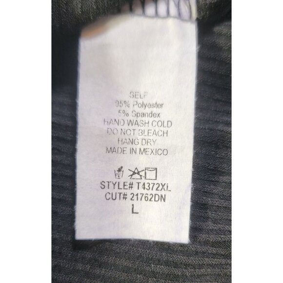 White Birch Womens Large Soft Black Cross Hem Crop Top Front Twist New in Bag - Picture 6 of 7